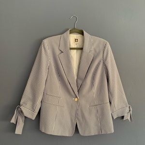 Jacket/Blazer blue and white stripes